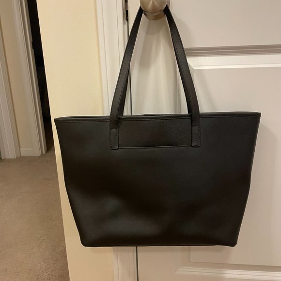 EUC Michael Kors Black Leather Tote Bag Jet Set Travel Luggage 35s6gtvt2l